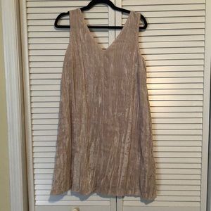 Loft Blush Velvet Blush Shift Dress Size 8